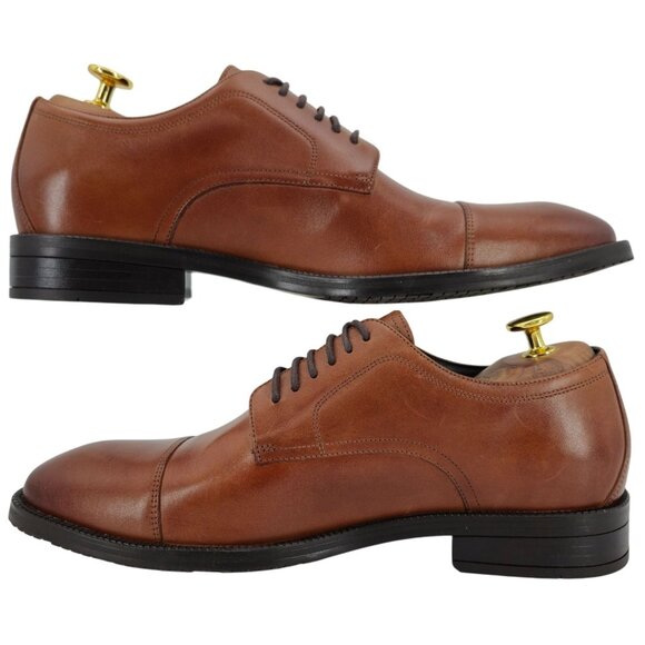 NEW Cole Haan Modern Essentials Brown Leather Dress Shoes Men 8.5 Captoe Oxfords - Picture 4 of 13